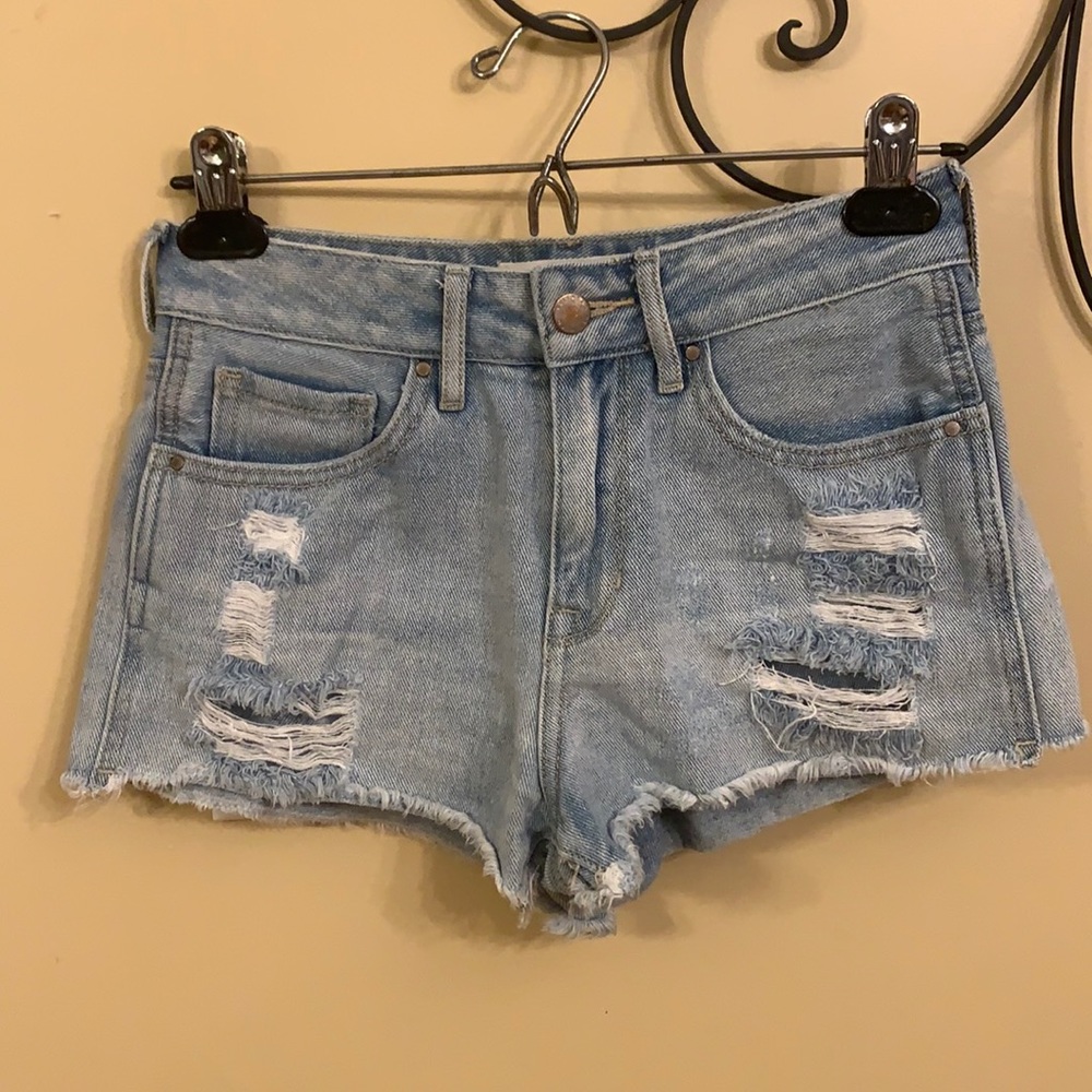 Bullhead High-Rise Denim Shorts - Size 24